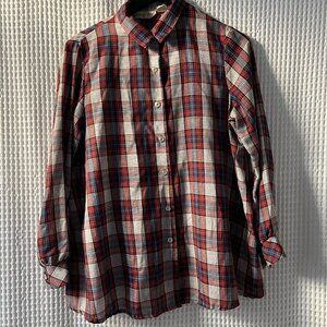 Vintage "The Maternity Shirt" in a fun plaid